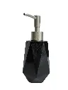 Dispensador de jabon color negro plata mate .webp