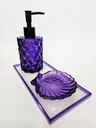 PACK DIAMOnD GLAM — Dispensador + Bandeja + Jabonera Concha | Lila Translucida